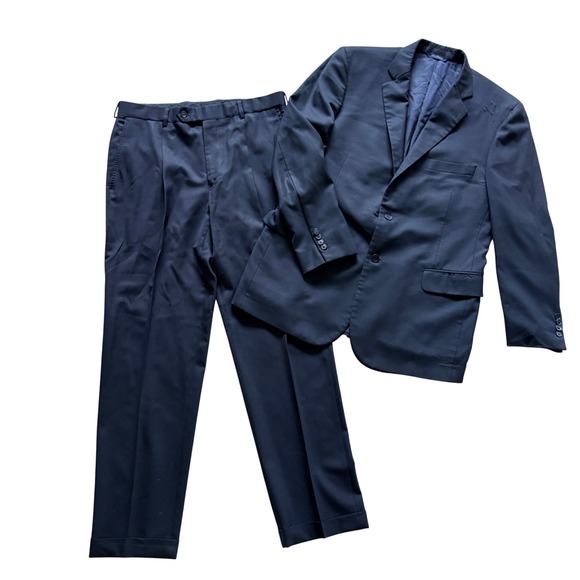 Brooks Brothers Other - Brooks Brothers Mens Wool Blend 2 Piece Suit Black 43R W34 Cuffed Trousers